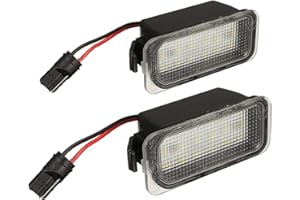 Aiyomi License Number Plate Light LED Rear Number Plate Light Lamps For Ford Focus Fiesta Mondeo C-Max S-MAX Jaguar XJ XF 6000K Xenon White 2Pcs