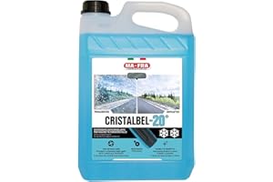 Mafra Cristalbel -20°C, Detergente Anticongelante Concentrado para Bandejas Limpiaparabrisas, Líquido Limpiaparabrisas Anticalcáreo, Ideal para Todas Las Temporadas, Formato 5 litros