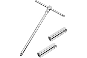 YunBey Universale Impugnatura a T Chiave Candela, 14mm/16mm Chiave a Bussola con Parete Sottile per Strumento di Rimozione della Candela