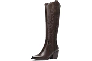 DREAM PAIRS Donna Stivali Alti al Stivali Alti con Tacco A Blocco Donna Casual Boots Stivali da Donna