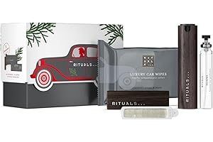 RITUALS The Ritual of Homme Set de Regalo de Perfume para Coche – Incluye Perfume para Coche, Toallitas, 2 Ambientadores Recargables y un Soporte de Madera Reutilizable