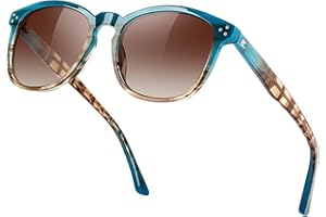 Bircenpro Polarised Trendy Sunglasses for Women: UV Protection Womens and Mens Square Shades with Acetate Frame BC2110