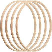 VIKY 10 stuks houten ringen om te knutselen, 7,5 cm houten ringen, macramé, dromenvanger, klein, houten ring, macramé accessoires, dromenvanger, knutselen voor bruiloftskransdecoratie, dromenvanger en