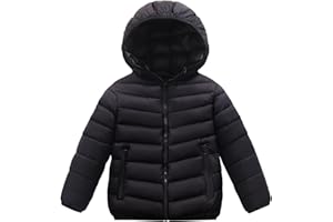 SEAUR Giacca Invernale Ragazzo Cappotto Antivento Piumino Imbottito Ragazzo Giacca con Cappuccio Leggero Caldo 7-16 anni