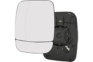 KYYET Exterior Side Wind Mirror Glass fits for Renault Trafic 2014-2020/Vauxhall Vivaro B 2014-2019/ Nissan NV300 2016-2020/Flat Talento 2016-2020 (Left Side)