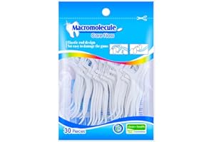 HouChanges Floss Sticks Dental Floss Picks Complete Clean,2 in 1 Dental Toothpick Polyethylene Resistant Dental, Cardamom（30Pcs）