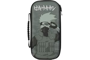 Konix Naruto Shippuden Schutz- und Transporttasche für Nintendo Switch, Switch Lite und Switch OLED Konsolen - Platz für 8 Spiele - Motiv Kakashi