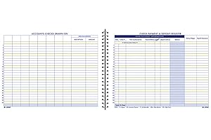 Adams Check Payment and Deposit Register, 8-1/2" x 11", 44 Pages (AFR60), White