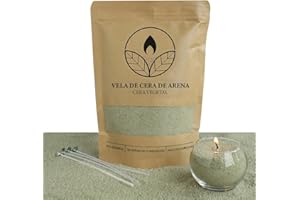 comforder Velas Perladas – Cera para Fabricación de Velas con Mechas – Set para Hacer Velas – Perlas de Cera Vegetal para Velas – Pearled Candle 400 g + 4 Mechas (Verde Claro)