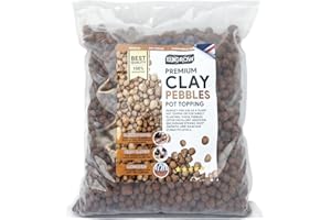 UK GROW UKGROW Premium 10L Expanded Clay Pebbles – Orange Horticultural Ceramsite for Hydroponics and Decorative Top Dressing