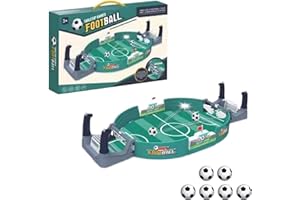 Usper 2022 Mini Table Soccer Game, Tabletop Football Game Toy With 6pcs mini Football, Desktop Interactive Soccer Game Toy For Kids Christmas Birthday Worlds Cup Gift (Middle)