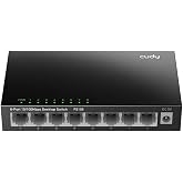 Cudy FS108 8-Port 10/100Mbps Metal Kasa Masa&uuml;st&uuml; Switch, Tak ve &Ccedil;alıştır, Duvara Monte Edilebilir Tasarım, Fansız Sessiz &Ccedil;alı