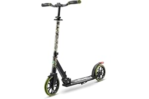 Serenelife Trottinette Freestyle, Trottinette Adulte et ado - Hauteur Réglable, Scooter Tout Terrain avec Grande Roues et Suspension, Manœuvre Facile et Pliable