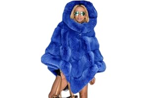 ORANDESIGNE Felpe Donna con Cappuccio Invernali in Pile Caldo Poncho e Mantelle Maglione Collo Alto Elegante Curvy Cappotto Pelliccia Cardigan Outwear Jacket