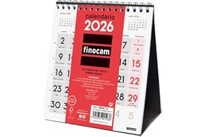 Finocam - Calendario da scrivania per scrivere 2026 con Numeri Grandi Layout Mensile Gennaio - Dicembre 2026 12 mesi | Calendario 2026 | Planner mensile Neutro - Italiano, Tavolo Numero Grandi