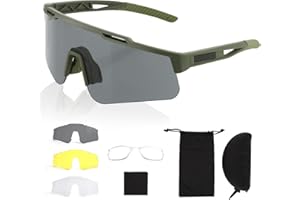 FOCUHUNTER Tactical Airsoft Brille Anti Fog, mit 3 austauschbaren Gläsern, Tactical Eyewear für Schießen, UV400 Schutz