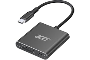 Acer Czytnik kart SD 4.0, czytnik kart Micro SD UHS-II, podwójny slot typu C, adapter czytnika kart pamięci z portem PD 100 W dla kart MicroSD SDXC SDHC UHS-II i UHS-I dla iPhone'a 15/16, laptopa