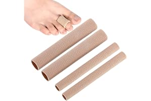 WMUVAZA Zehenschutz, 4 Stück Zehenschutz Toe Cushion Tube, Schlauchbandage, Zehenkappen Zehentrenner, Zehenschutz Separator, Schlauchbandage Druckschutz, zur Polsterung der Zehenblende, Hühneraugen