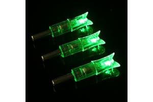 Milaem 3 pièces éclairés Nocks pour boulons d'arbalète Flèches encoches Automatiquement LED Demi Lune Nocks de tir à l'arc ID 7.62mm pour la Chasse