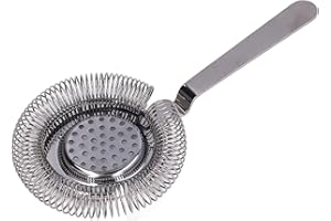 HAOFY Hawthorne Strainer, Colino da Bar Colino da Cocktail Professionale in Acciaio Inossidabile per Bartending Restaurant Party(placcato nero)