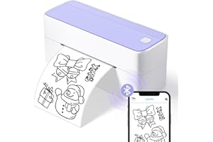 OMEZIZY Bluetooth Shipping Label Printer, Wireless Label Printer, Thermal Label Printer 4x6 - Compatible with Royal Mail, eBay, Esty, Shopify, Amazon, Royal Mail, Hermes, Parcel2Go, UPS