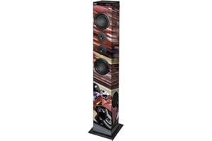 Trevi XT 104 BT Soundtower Altoparlante Speaker Amplificato a Torre, Bluetooth, Mp3, USB, SD, AUX-IN, Color Race