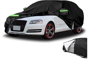 LMYSUFI Bâche de protection d'hiver pour voiture, de qualité supérieure, imperméable et anti-poussière, pour hayon (430 x 170 x 140 cm)