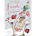 Jonny Javelin Special Friend Christmas Card - Hot Chocolates And Biscuits Embossed With Foil And Flitter Details - View #4