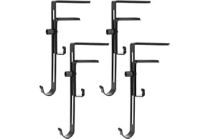 Lxoraziy 4 Piezas Titulares de Calcetín de Navidad, Metal Ganchos de Medias Ajustables, Soportes Calcetines de Tema Navideño, para Decoración de Fiestas de Navidad y Bolsos Colgantes en Chimenea