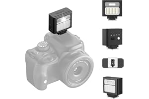 ULANZI SL02 Mini Flash Speedlite with Video Light, GN8 6500K Camera Mini Flashlight Fill Light for Canon Fuji Sony Nikon and Other More SLR Digital Cameras, 4 Power Levels Camera Flash Speedlight