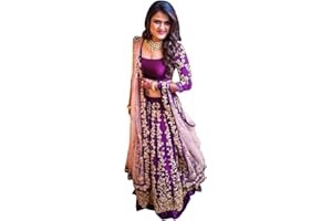 Skyview Fashion Festliche Kleidung für Damen, ethnisch, indisch, pakistanisch, Lengha-Hochzeit, Party, Bollywood, Lehenga Choli, wein,