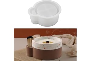 HNLMZ Stampi in Silicone per Resina,Stampi in Silicone Portacandele,Stampo in Silicone per Candele Rotondo,Stampo in Resina da Colata DIY per la Produzione di Artigianato