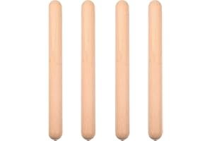 NAUZE 2 Pairs Wooden Music Percussion Sticks Natural Hardwood Music Lummi Sticks Classical Percussion Instrument