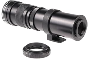Hersmay Téléobjectif Zoom 420-800 mm F/8.3-16 - Mise au Point Manuelle - Super téléobjectif EF/EFS - pour Canon EOS 4000D 2000D 90D 850D 5D 5DIV 6DII 7DII, Rebel T3 T3i T5 T5i T6i T6s T7 T7I T8I