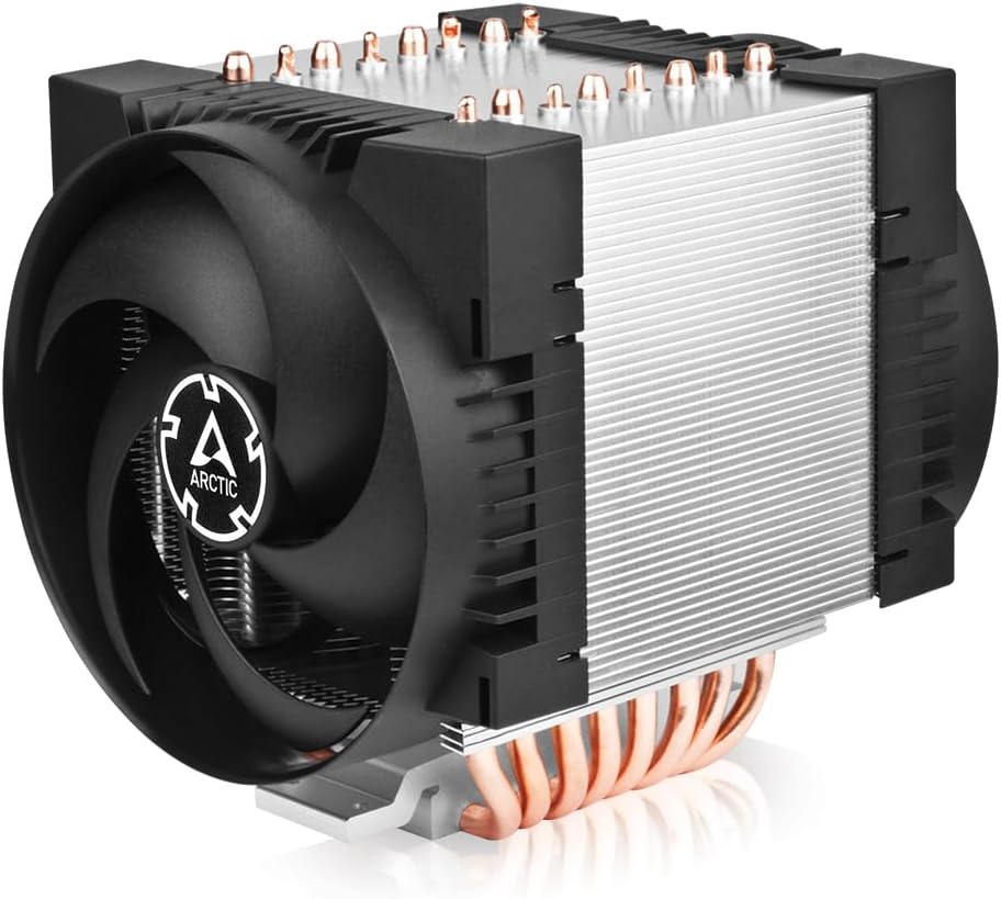 ARCTIC Freezer 4U-M - Server CPU Cooler for AMD and Intel, 4U & Up, 2 x 120 mm Fans, 400-2300 rpm, 4-Pin PWM Connector, 8 Heat Pipes