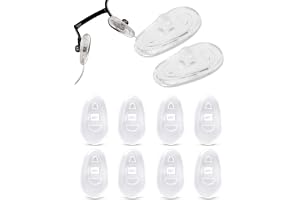 5 par, 17 mm/0,7 tum, droppform, silikon, glasögon, näskuddar/glasögonkuddar, skruvsystem