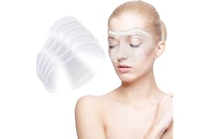 DIUJHUUY 50 Pcs Clear Face Visors, Plastic Transparent Shower Face Eye Protector Shields Visors, for Microblading, Permanent Makeup, Eyelash Extensions, Eyes Cataract Surgery Face Visors