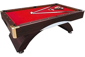 GRAFICA MA.RO SRL Billard AMERICAIN Neuf 7 ft Modele Napoleone 188 x 94 cm Rouge Table de Pool Snooker biljart Salon Nouveu Table de Billard