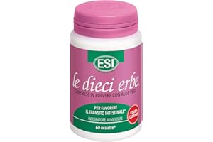ESI - Le Dieci Erbe Colon Cleanse, Integratore Alimentare con Aloe Vera, per la Regolarità del Transito Intestinale, Senza Glutine e Vegan, 60 Ovalette
