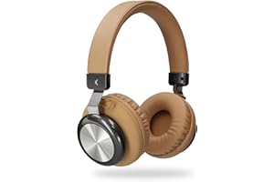KSIX SMART YOUR TECH KSIX Retro 2 Auriculares inalámbricos Diadema Retro 2, Radio FM, Tarjeta SD, hasta 8 Horas de autonomía, Marrón