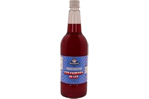 SNOW SHOCK SnowShock 1ltr Slush Syrup - Concentrate Dilute for Ice/Slushy Machine, Flavoured Slushie Maker… (1000, Strawberry)