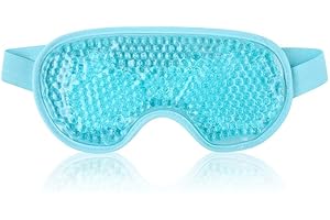 CS BEAUTY County Aqua Peas Cooling Gel Eye Mask - Cool/Warm Therapy - Perfect For Insomnia, Puffy Eyes & Dark Circles (Turqoise)