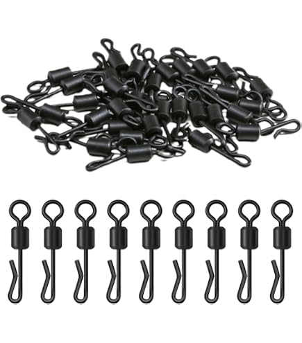 Émerillons Roulants Pêche Avec Mousqueton - Acier Inox 31 Lb - Lot De 20 - Pour Ligne Et Leurres - 4