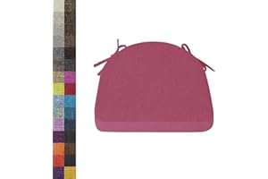 Lsjoaw 1 Pieza Cojines para Sillas Cojín,Cojines para sillas de Comedor sillas de Jardin 43X42X40X3cm Sillas Cocina Decorativo de Asiento sillas Mimbre Asientos Fundas Lavables,Rose Purple