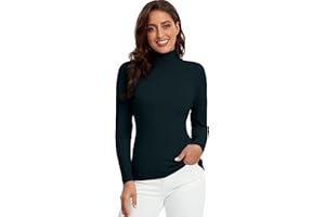 Avancel Damen Rollkragenpullover Basic Pullover Winter Dünn Strickpullover Elegant Langarmshirt