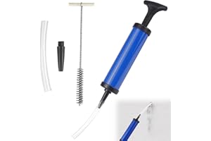 BINYI Pompe Manuelle Soufflette Brosse de Nettoyage Perçage Pompe Soufflage Brosse Métallique pour Perceuse Pompe de Forage Manuelle Brosse Cylindrique pour Trou Perçage