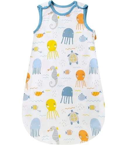 Chilsuessy Zomerslaapzak voor baby's, slaapzak voor kleine kinderen, slaappak zonder mouwen voor de zomer en lente, 100 % katoen, 90/Babylengte: 90-105 cm, beschilderde dieren