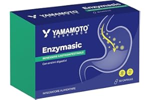 YAMAMOTO RESEARCH Enzymasic 30 Capsule, Integratore Alimentare di Enzimi Digestivi, Favorisce la Digestione e Supporta il Sistema Gastrointestinale