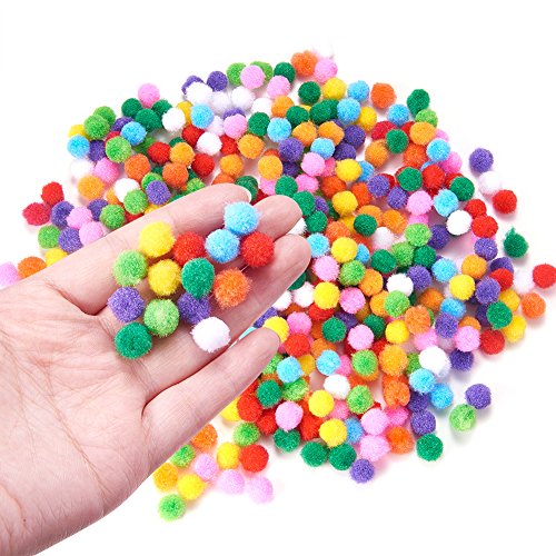 PandaHall Elite ca 2000 stk 10 mm Bunte Mini Pompons Kinder zum Basteln toll Figuren und Dekoration - 5