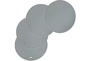Silicone Trivet Mat Fohil Heat Resistant Honeycomb Kitchen Table Pad for Hot Pots Holder Pads Pans Dishes Spoon Rest Non-Slip Durable Flexible Easy to wash and Dry (4pcs)